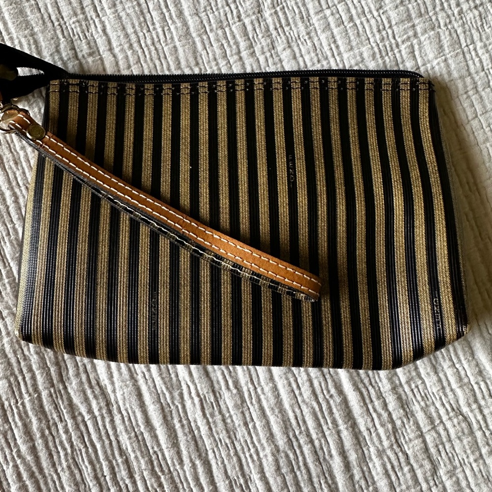 Fendi very vintage Zucca Striped Pouch/ wristlet - Picture 4 of 8